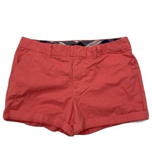 Tommy Hilfiger Shorts Women's Size 12 Salmon Color Chino Mid Rise Flat Front